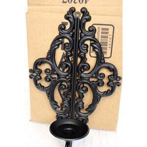 Southern Living Red Mountain Iron Black New Orleans Candle Wall Sconce